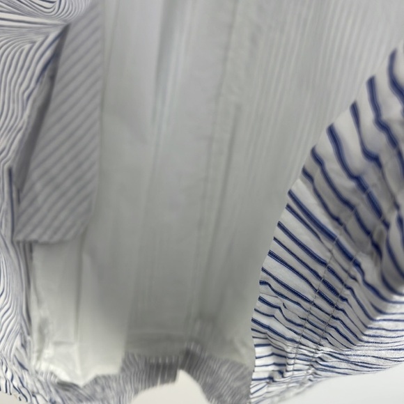 Madewell Swingout short sleeve lined 2 pocket V neck strip shirt dress Size XS - Picture 7 of 10